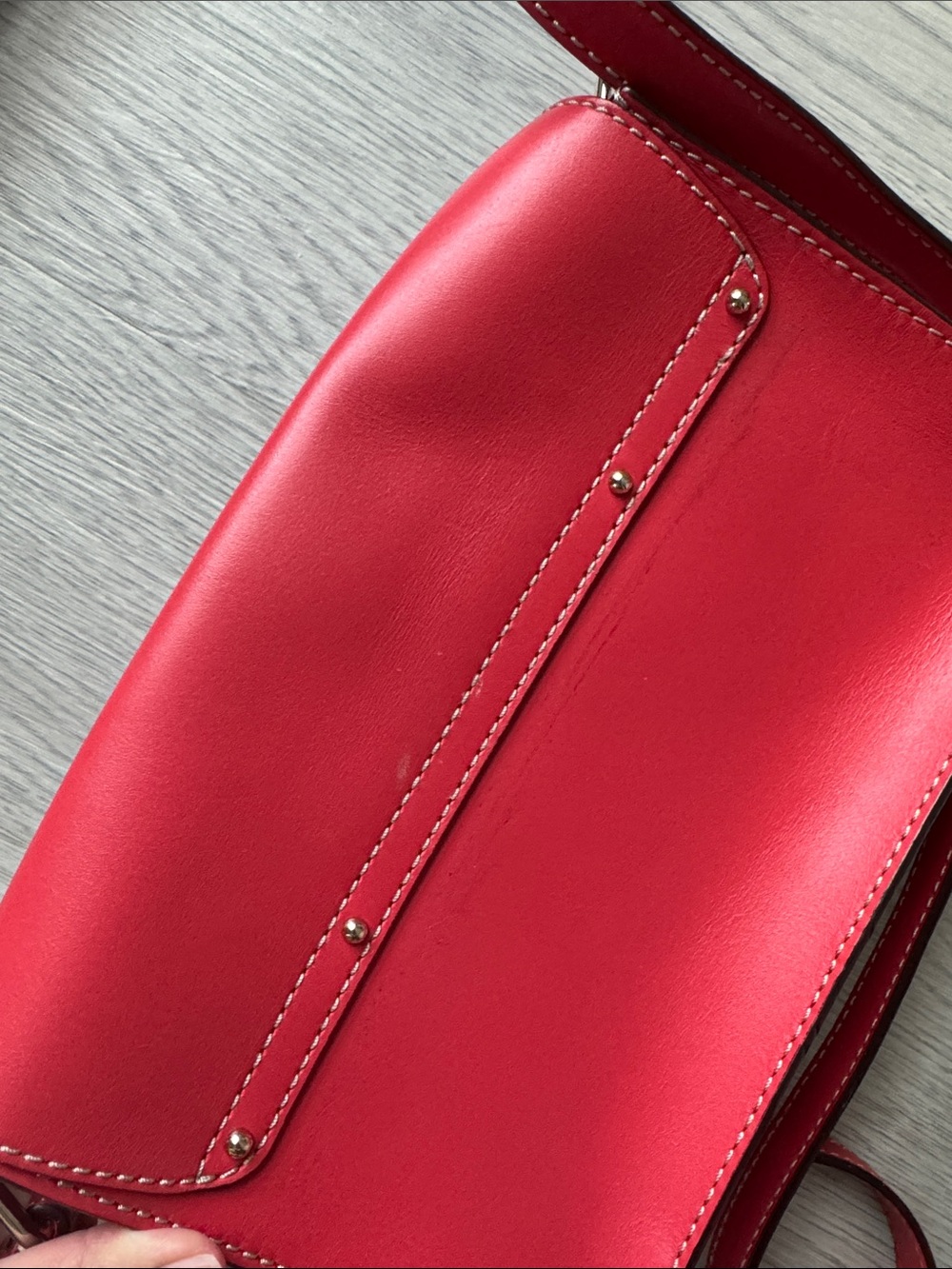 kate spade Red Leather Crossbody Bag with Buckle Straps - Picture 13 of 13